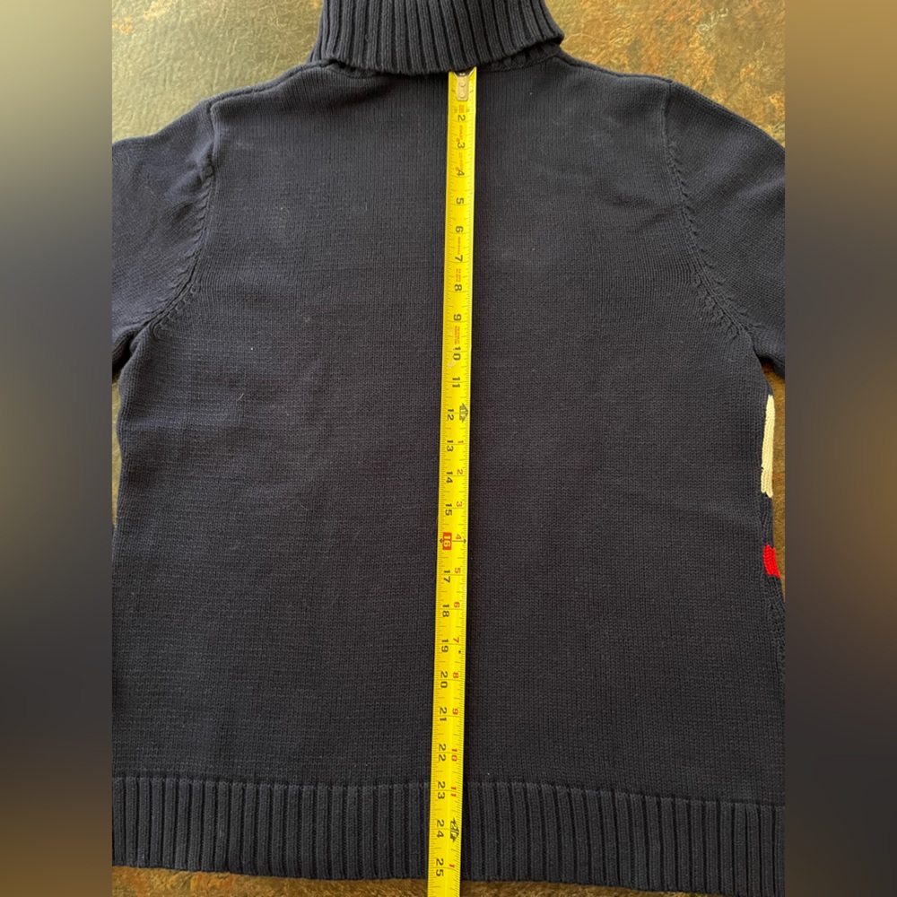 New Vintage women’s Field Gear cotton blue pull over turtleneck sweater. Large - Picture 12 of 14